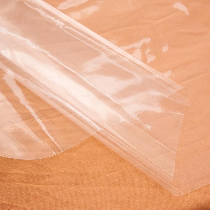 Clear Plastic Tablecloth Protector Rectangle 54x120 inch Waterproof Oilproof Stain Resistant Wipeable Table Cover for Dining Tables