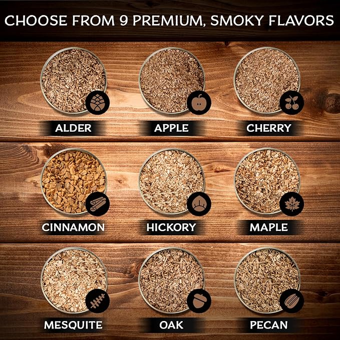 SmokeTop 4oz Bulk Bag Bundle - 3 x 4oz Bags of Cocktail Smoker Chips - Cherry, Maple, Alder - for Old Fashioned Cocktails, Whiskey, & Bourbon - Made in The USA - by Middleton Mixology