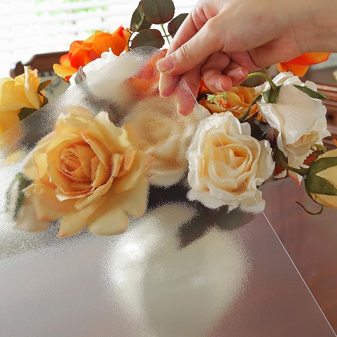 Frosted Clear Table Protector 16 x 36 Inch, 2mm Thick Plastic Table Cover, Waterproof PVC Clear Table Cover Protector, Desk Protector Mat, Writing Desk Pad for Desktop, Coffee & Dining Room Table