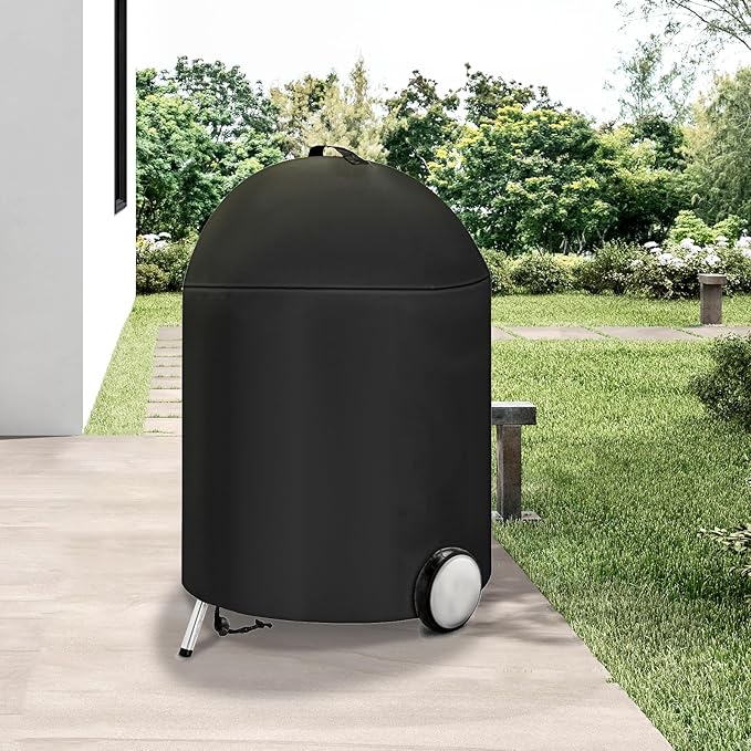 22 Inch Charcoal Kettle Grill Cover for Weber Grill, for Weber 22 Inch Master Touch Charcoal Grill, 600D Heavy Duty Waterproof Replacement for 7150, Outdoor BBQ Covers