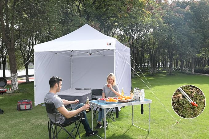 ABCCANOPY Easy Pop Up Canopy Tent with Sidewalls Commercial -Series, Royal Blue