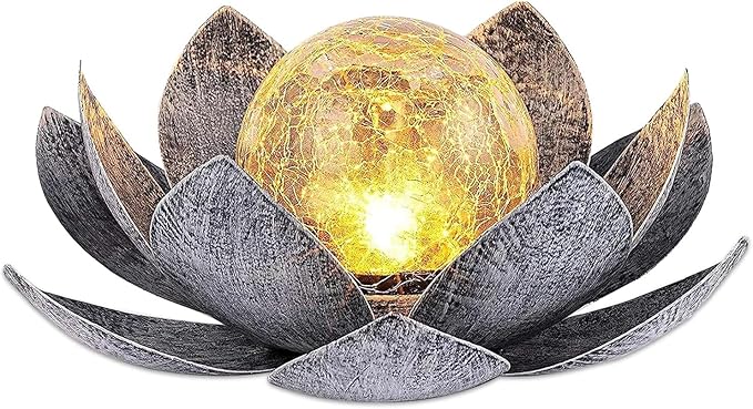 Solar Lanterns Outdoor Waterproof, Waterproof LED Metal Garden Decors for Patio, Yard, Lawn, Balcony, Outdoor Table, Ground