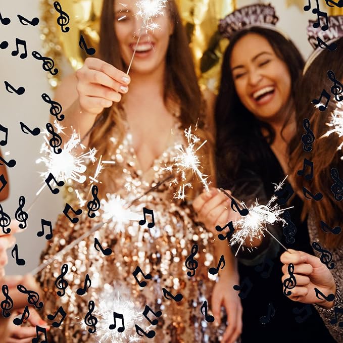Confetti Music Confetti Birthday Wedding Party Decoration Event Supplies.(Music Black)