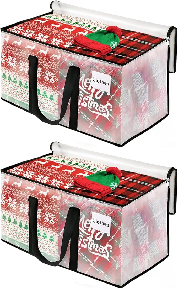 BlissTotes Clear Moving Bags Heavy Duty, 93L Extra Large Storage Bags with Zipper & Reinforced Handles, Waterproof PP Moving Totes for Clothes, Bedding, Comforters, Space Saving Storage (8 Pack)