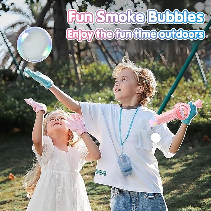 Fog Bubble Machine, Colorful Smoke Bubble Machine for Kids, Elastic Bubble Fog Machine, Magic Smoke Bubble Wand, Birthday Boy Girl Gifts