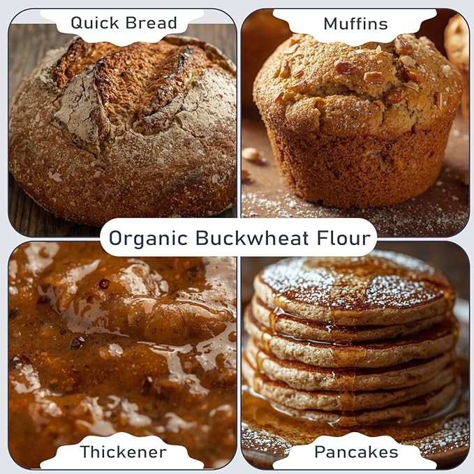 Great River Milling Organic Barley Flour, Unbleached, Unbromated, Non-GMO, Kosher, High Fiber, Nutty Flavor Perfect for Breads, Pancakes, & More, 5 Lb