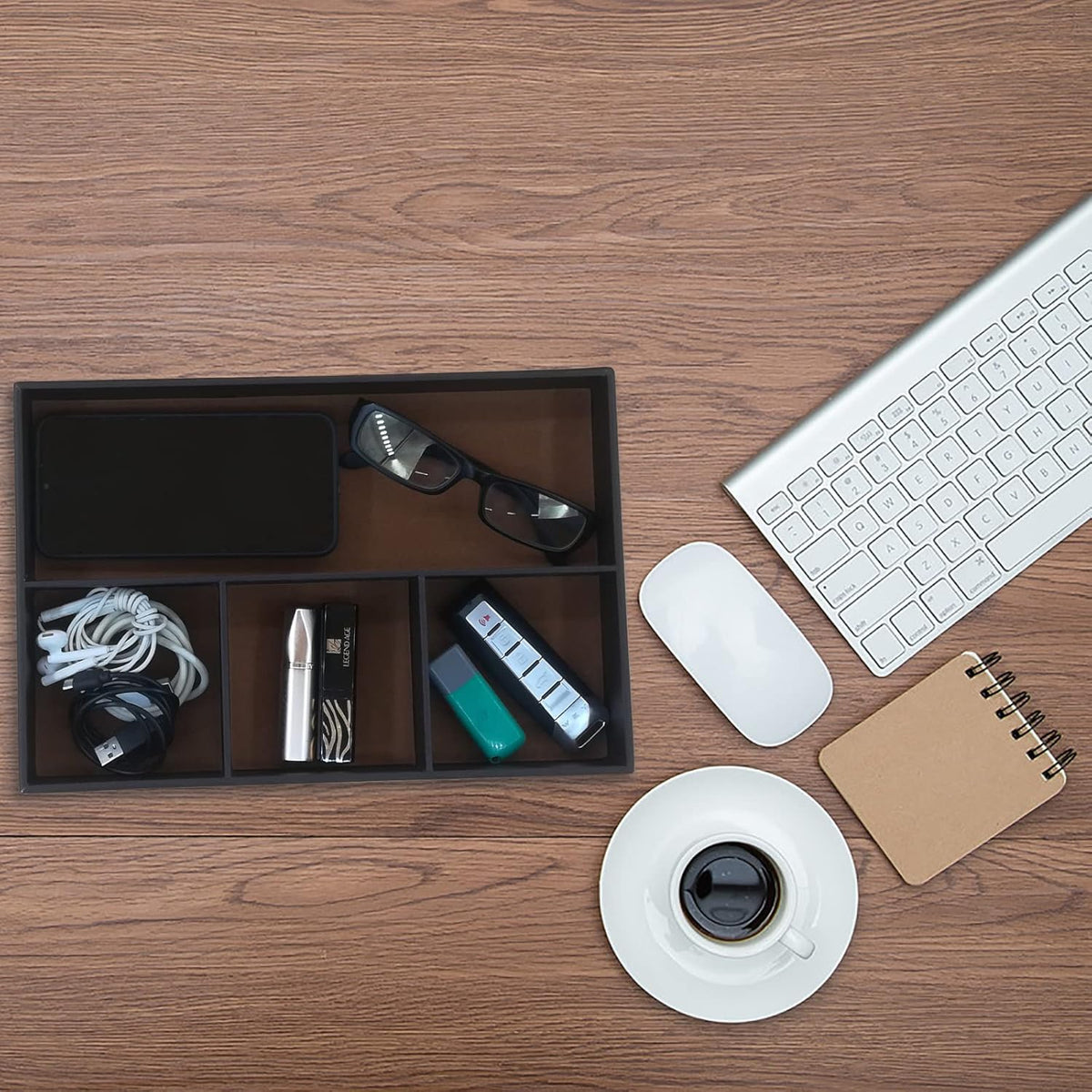 Desktop Storage Organizer, Nightstand or Dresser Organizer, Valet Tray, Entry Table Organizer, Modern bedside Box