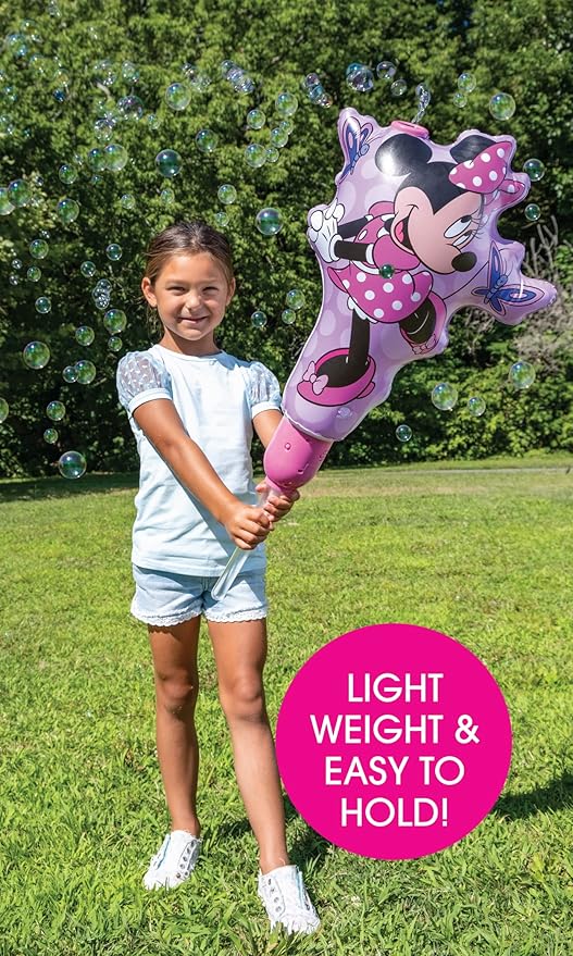 Minnie Mouse Bubble Machine Amazon Exclusive Huge Inflatable Bubble Machine for Kids Includes a Stand and Bonus 40oz of Bubble Solution 2 in 1 Play Pattern for Maximum Bubble Toy Fun