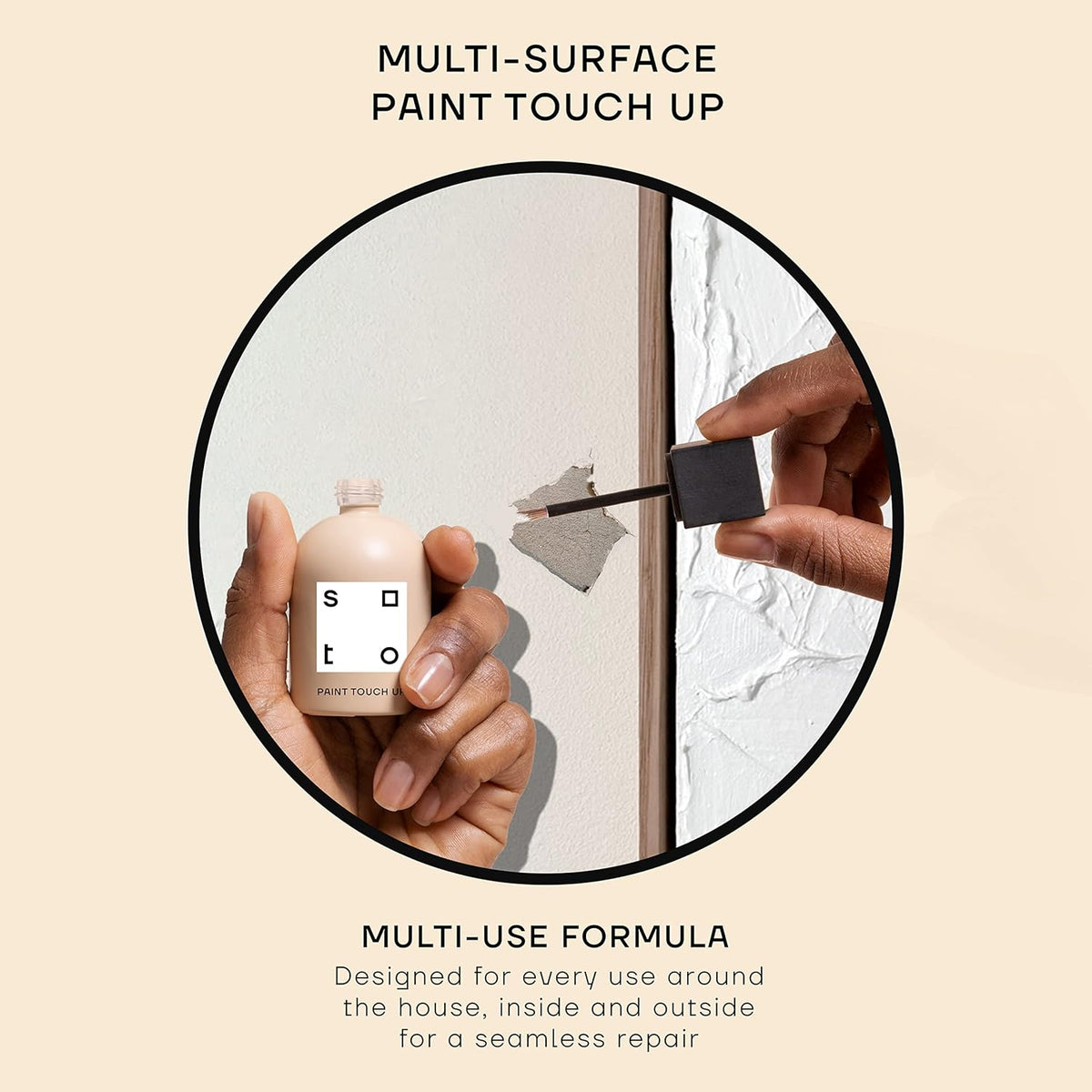 soto Gray Paint Touch Up, Multi-Surface, Matte Finish (No. 73 Moonglow Grey) - 1.5 Ounces/45 Milliliters of Scratch Repair for Furniture, Walls, Cabinets, Trim, Doors, Indoor/Outdoor