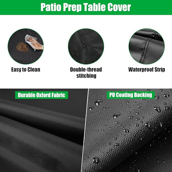 Outdoor Prep Table Cover, 24 Inch Waterproof Stainless Steel Prep Cart Table Cover,Patio kitchen Grill Bbq Food Prep Table Cover - 24 x 18 x 34 Inch