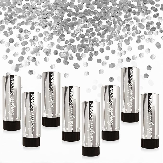 Party Confetti for Wedding Birthday Graduation Baby Shower Anniversary Christmas New Year's Kids Fun Party Supplies Decorations and Favors (Silver)