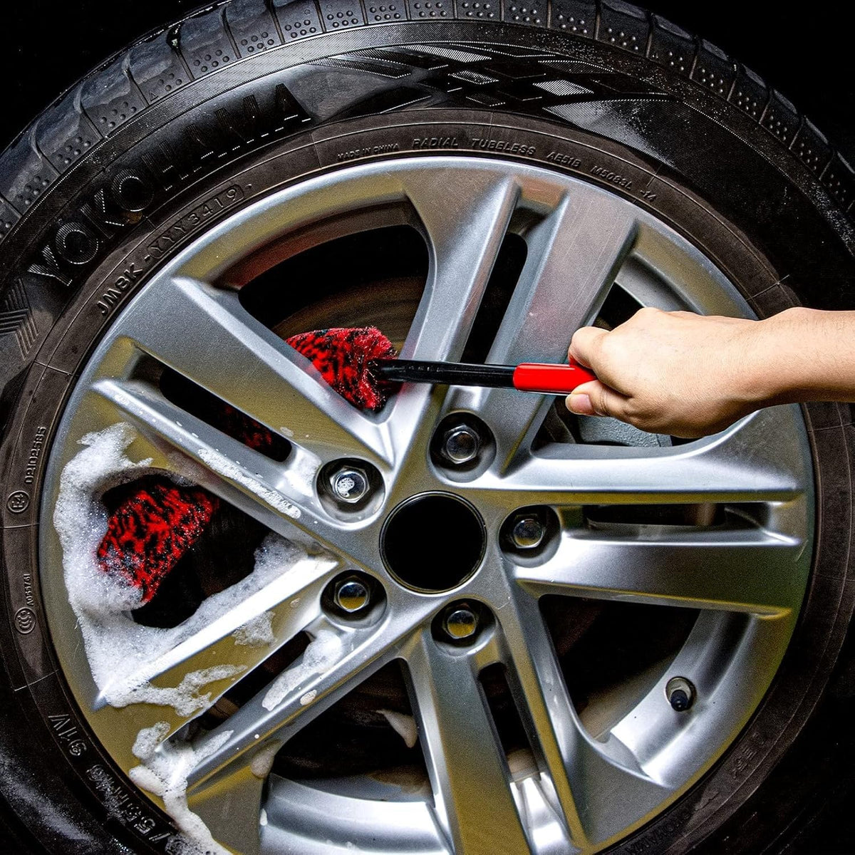 Soft Brsuh Wheel Brushes Set (3 Pack) - 3 Szie Synthetic Soft brsuhie Brush, 1x Car Detail Brush