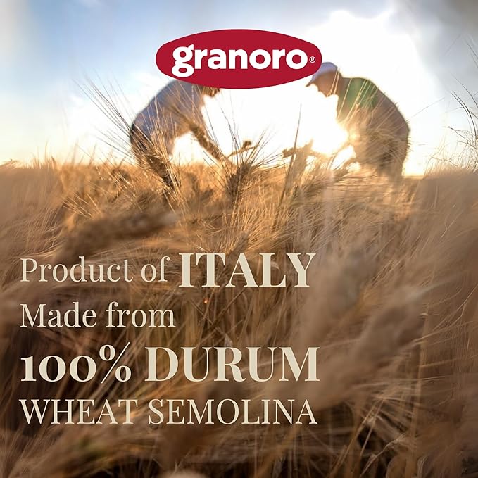 Granoro Dedicato Penne Rigate #26 - Authentic Italian Pasta, Made from 100% Puglia Durum Wheat Semolina, Non-GMO, Vegan, 1 lb Bags (Pack of 2)