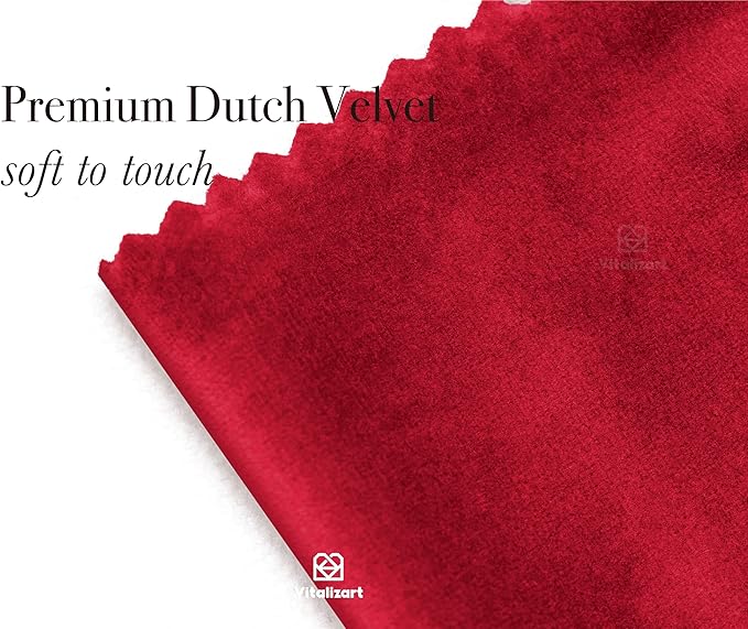 Vitalizart Red Velvet Ribbon Set 1 Inch Double Faced Burgundy Ribbon for Christmas Ornaments Gift Wrapping 15 Yards Wreath Decoration Bows Making Holiday Crafts