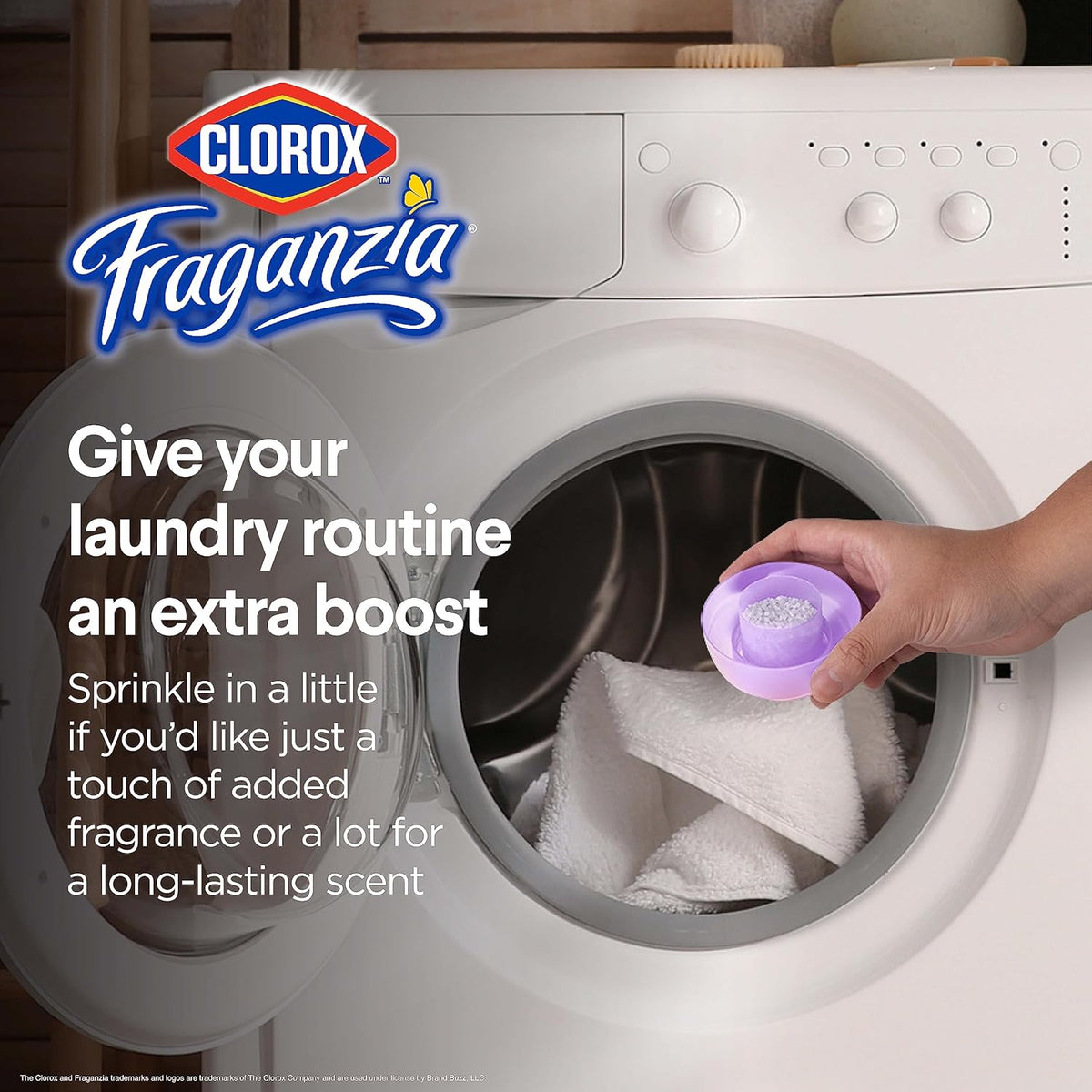 Clorox Fraganzia Laundry Scent Booster Crystals in Lavender with Eucalyptus Scent - Scented In-Wash Freshener Beads for Fresh, Clean, Great Smelling Clothes and Linens, 70 Oz