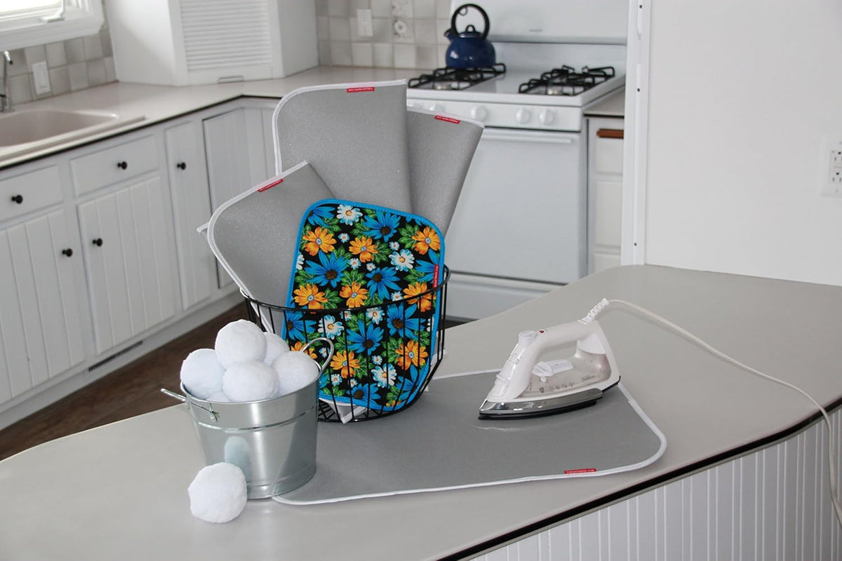 THEQUILTMATE - Premium Ironing Pad, Designed Especially for Quilters and Crafters, Large, Silver, 22in x 29in