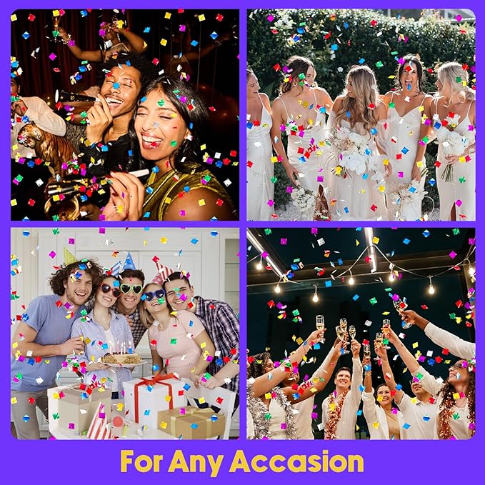 Mini Confetti Cannons 24 Pack Colorful Party Poppers Perfect for Weddings, Birthdays, Graduations, Baby Showers & Holiday Celebrations Fun & Vibrant Party Decorations
