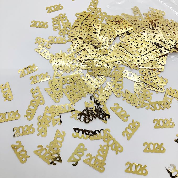 Confetti Year 2026 Gold - Retail Pack #7342 QS0