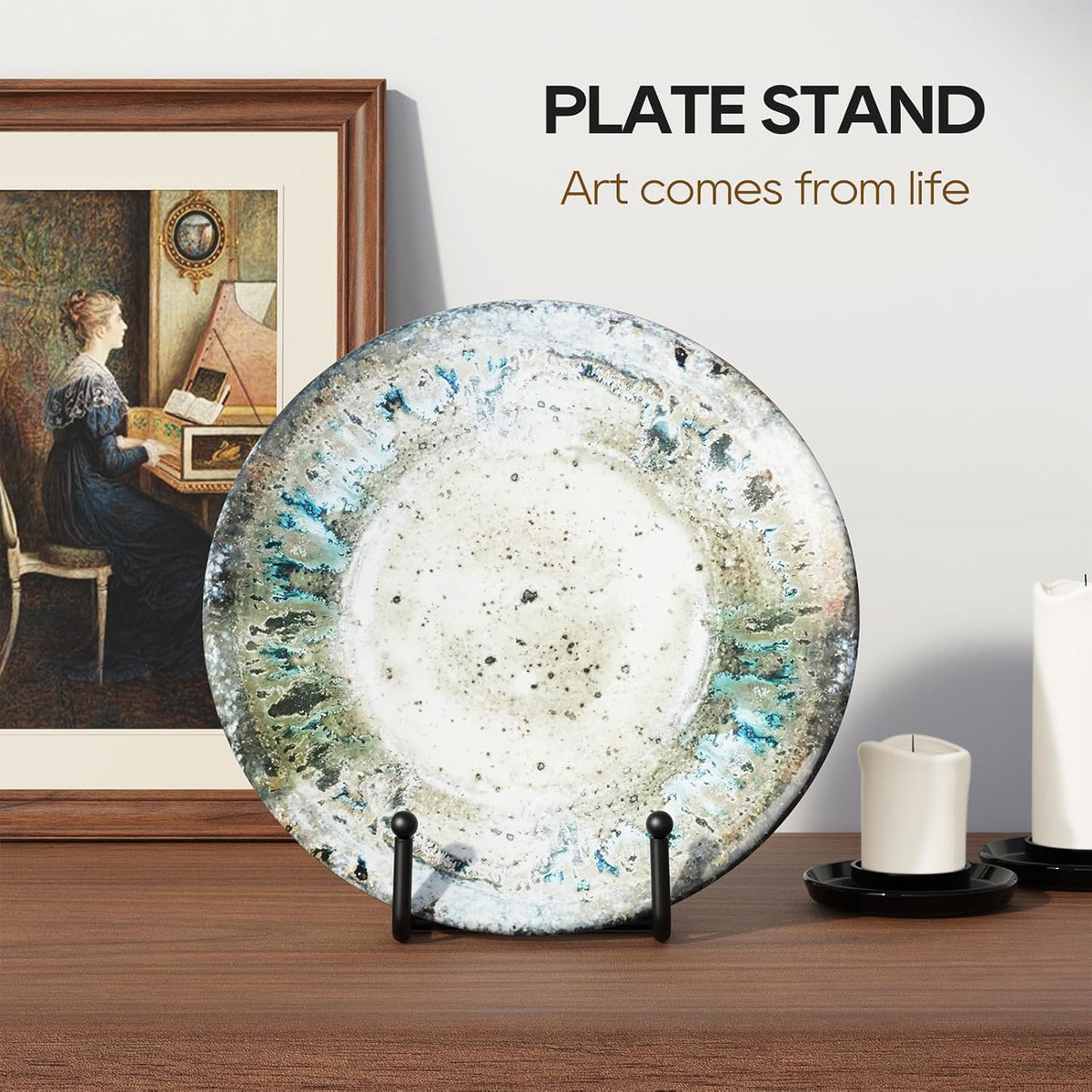 3 Pack 3 Inch Plate Stands for Display - Metal Picture Stand Plate Holder