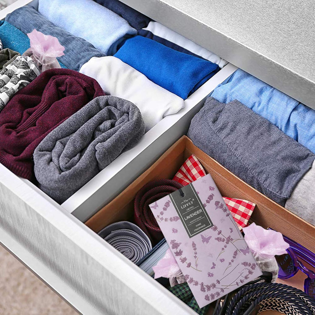 14 Packs Lavender Scented Sachets for Drawers and Closets