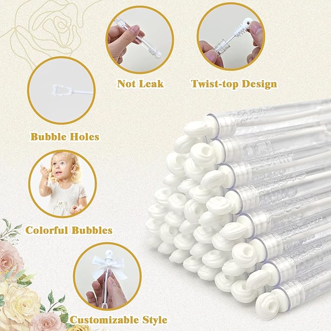 300 Count Bulk Mini Wedding Bubbles for Kids ＆ Guests, Wedding Send Off Reception Gift Ideas, Dance Floor Props Essentials, Party Favors Supplies Decorations for Engagement,Anniversaries,Celebration