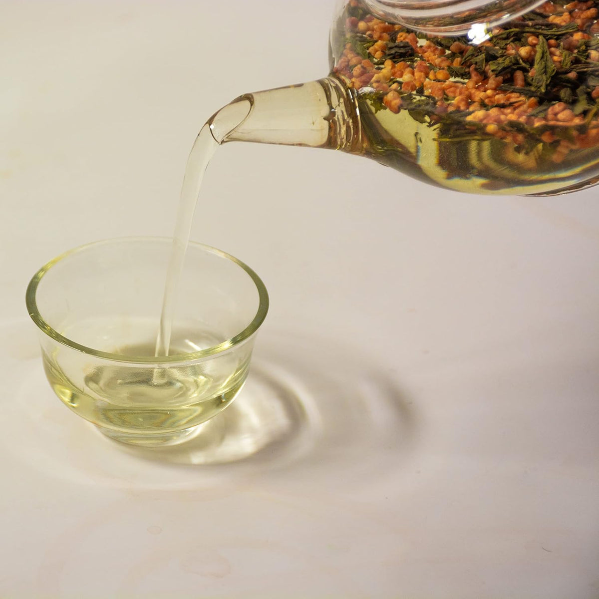 Tian HU Shan Genmaicha Green Tea with Roasted Rice, Low Caffeine Genmaicha Tea Loose Leaf 8 Ounce / 226g