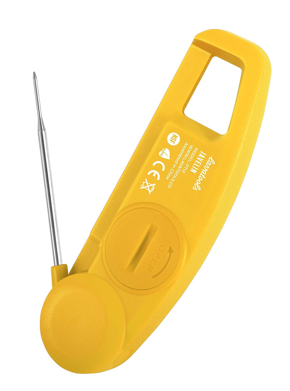 Lavatools Javelin® Ultra-Fast 3-Second Digital Instant Read Meat Thermometer for Grill and Cooking, 2.75" Probe, Compact Foldable Design