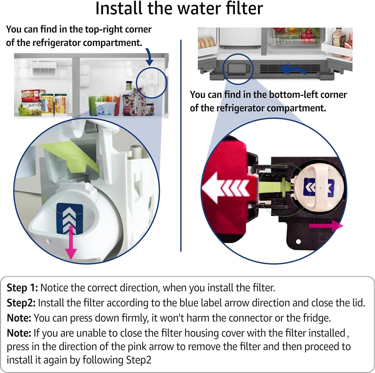 Maxblue W10295370A Replacement for Everydrop® Filter 1, Whirlpool® EDR1RXD1, EDR1RXD1B, P8RFWB2L, P4RFWB, Kenmore® 46-9081, 46-9930, MB-F38 Refrigerator Water Filter, 3 Filters (Package May Vary)