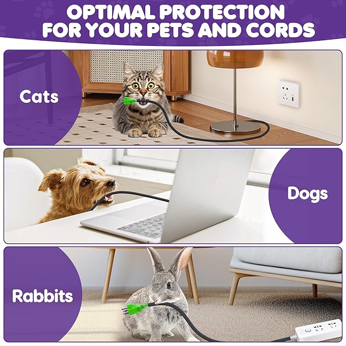 UOMTFAI Cord Protector for 1 Cord 6.6ft 3/10 Inch, Flexible Cord Protectors from Pets No Chew Cable Management Cable Sleeve, Cable Organizer Cord Cover for USB Power Cords Audio and Video Cords