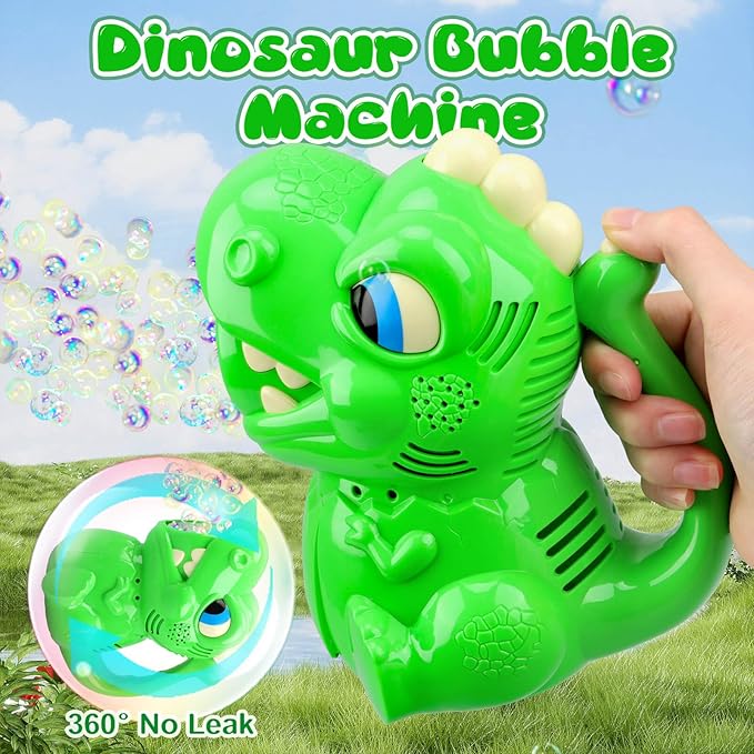 Bubble Machine for Kids 3 4 5 6 Years Old Boys: Bubbles Toys Dinosaur Bubble Machine Bubble Guns for Kids Ages 4-8 Outdoor Toys Gift for 3 4 5 6 7 8 Years Old Boys Girls