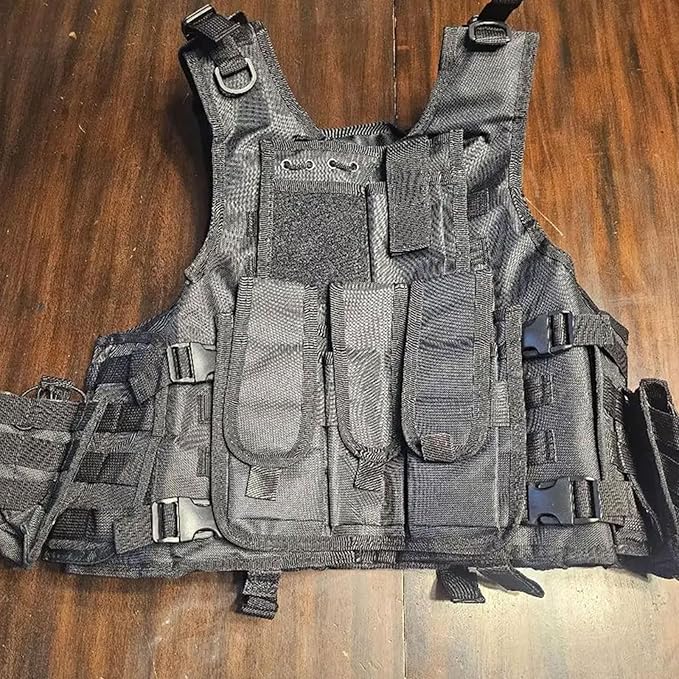 YAKEDA Adjustable Tactical Airsoft Training Vest | Camping, Fishing, Hunting,Gift for Halloween and New Year