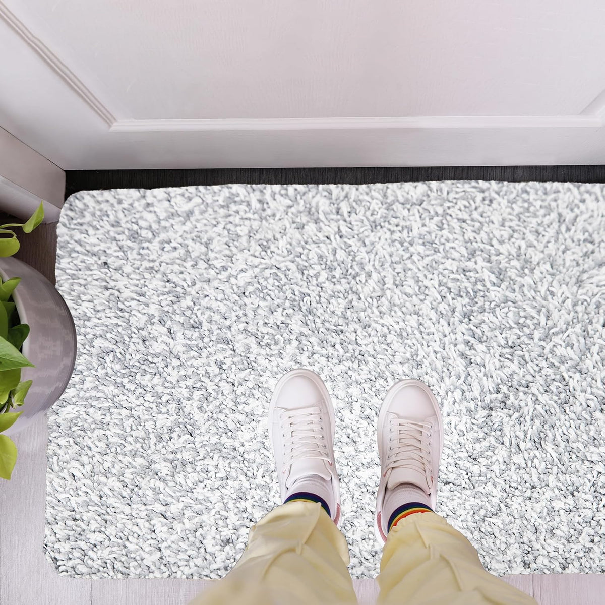 Premium Microfiber Indoor Door Mat – 20"x30" Washable Entry Mat, Non-Slip, Waterproof Backing, Super Absorbent, Low Profile Entryway Doormat for Indoor Entrance