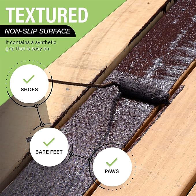 Dura Grip Anti-Slip Paint for Concrete, Wood, Tile and Metal – Non-Skid Coating for Floor, Decking and Ramps – Gallon (Light Gray)