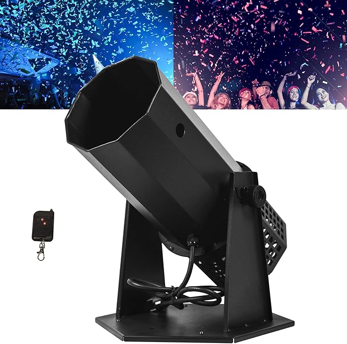 1500W Professional Confetti Machine Confetti Cannon Machine Electric Confe-tti Launcher Confe-tti Tubes W/Wireless Remote, for Special Event, Parties, Club, Wedding, Concerts
