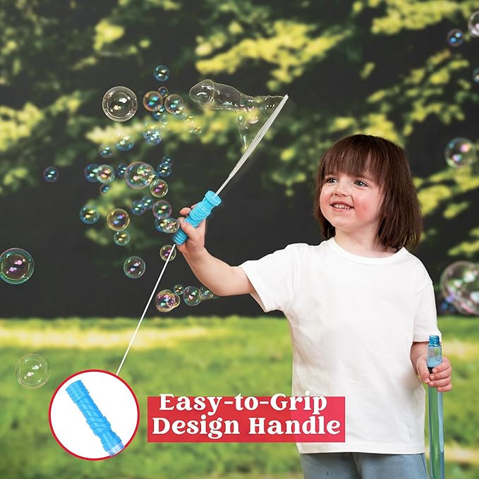 JOYIN 36 Pack 14.6’’ Big Bubble Wands Bulk, Bubble Blower for Kids, Party Favors, Easter, Birthday, Summer Outdoor & Indoor Activity