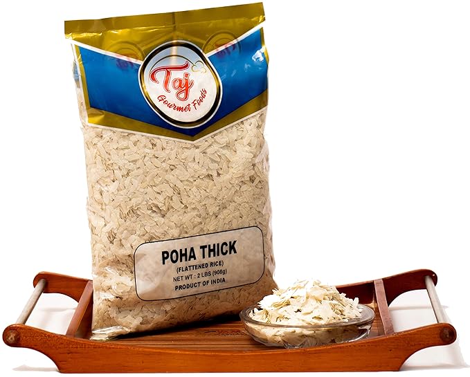 TAJ Poha Thick 2-Pounds, Powa Flattened Rice