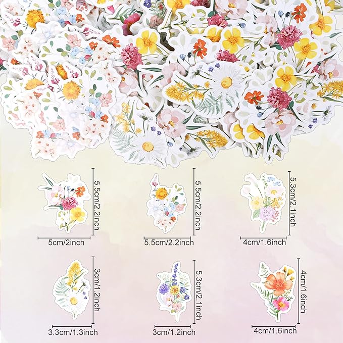 Rngmsi Wildflower Party Confetti - 240PCS Scatter Paper Table Decor for Baby Shower, Wedding, Bridal Shower - Floral Flowers Decoration Supplies