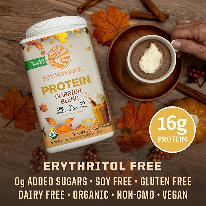 Sunwarrior Vegan Protein Powder Plant-Based USDA Organic Protein Bcaa Amino Acids Hemp Seed Keto Friendly Soy Dairy Gluten & Synthetic Free Non-GMO