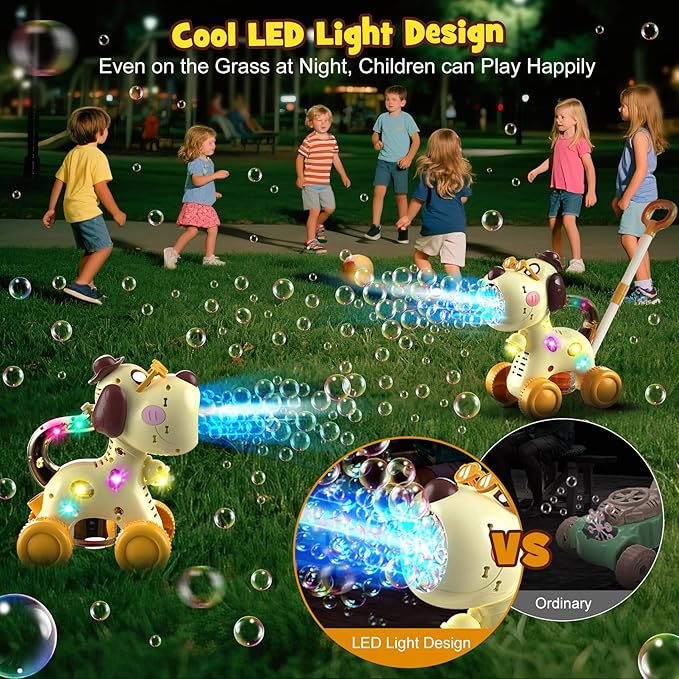 Nicmore Bubble Machine for Toddlers 1-3: Portable Dog Bubble Maker Blower Toys for 1-6 Year Old Boy Girl Kids Outdoor Toys for Easter Party Birthday