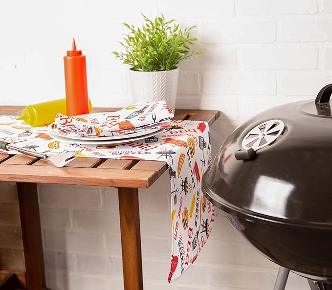 DII Outdoor Tabletop Collection, Stain Resistant & Waterproof, Napkin Set, Barbeque