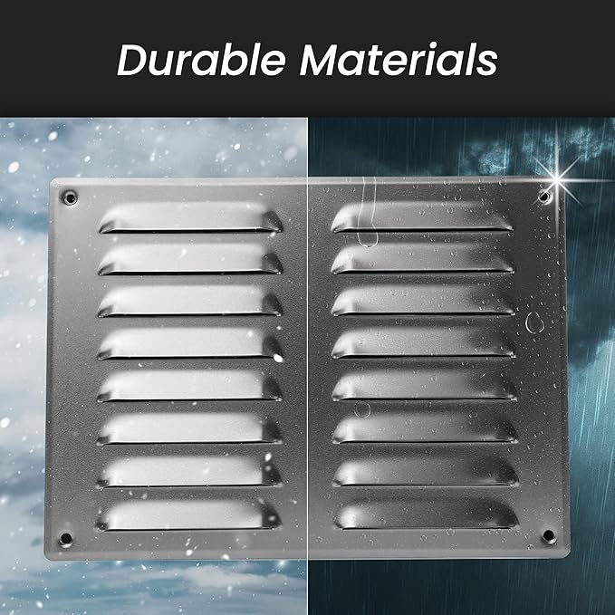 Repa Market 5.5" x 7.5" Inch (Outer Dimensions) Galvanized Air Vent Cover - Steel Steel Return Air Grilles - for Ceiling and Sidewall - HVAC - with Protection Screen (5.51'' x 7.48'' Inch)