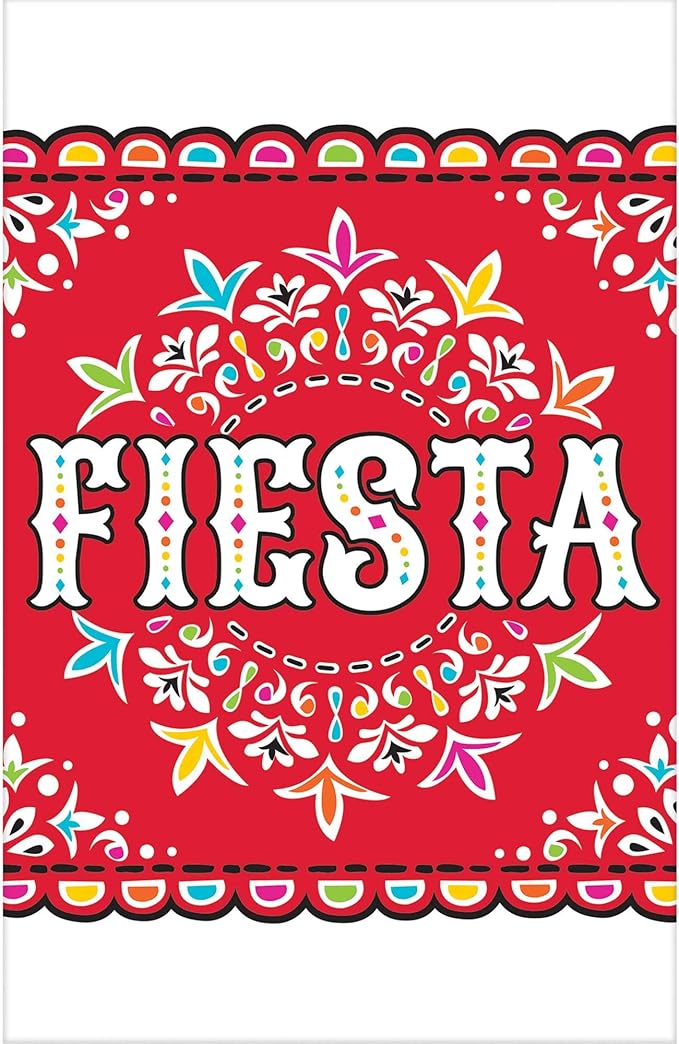 Picado De Papel Fiesta Tablecover - 54" x 102" (1 Piece) - Vibrant & Durable, Perfect for Parties, Events, Celebrations