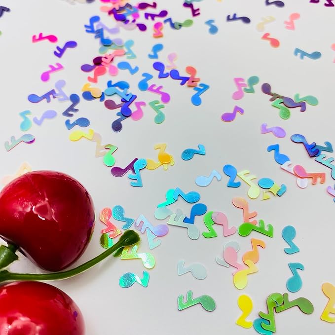 3000Pcs Music Confetti PVC Music Note Musical Confetti for Music Party Recital Reception Baby Shower Wedding and Birthday Party Decoration (Mixed)