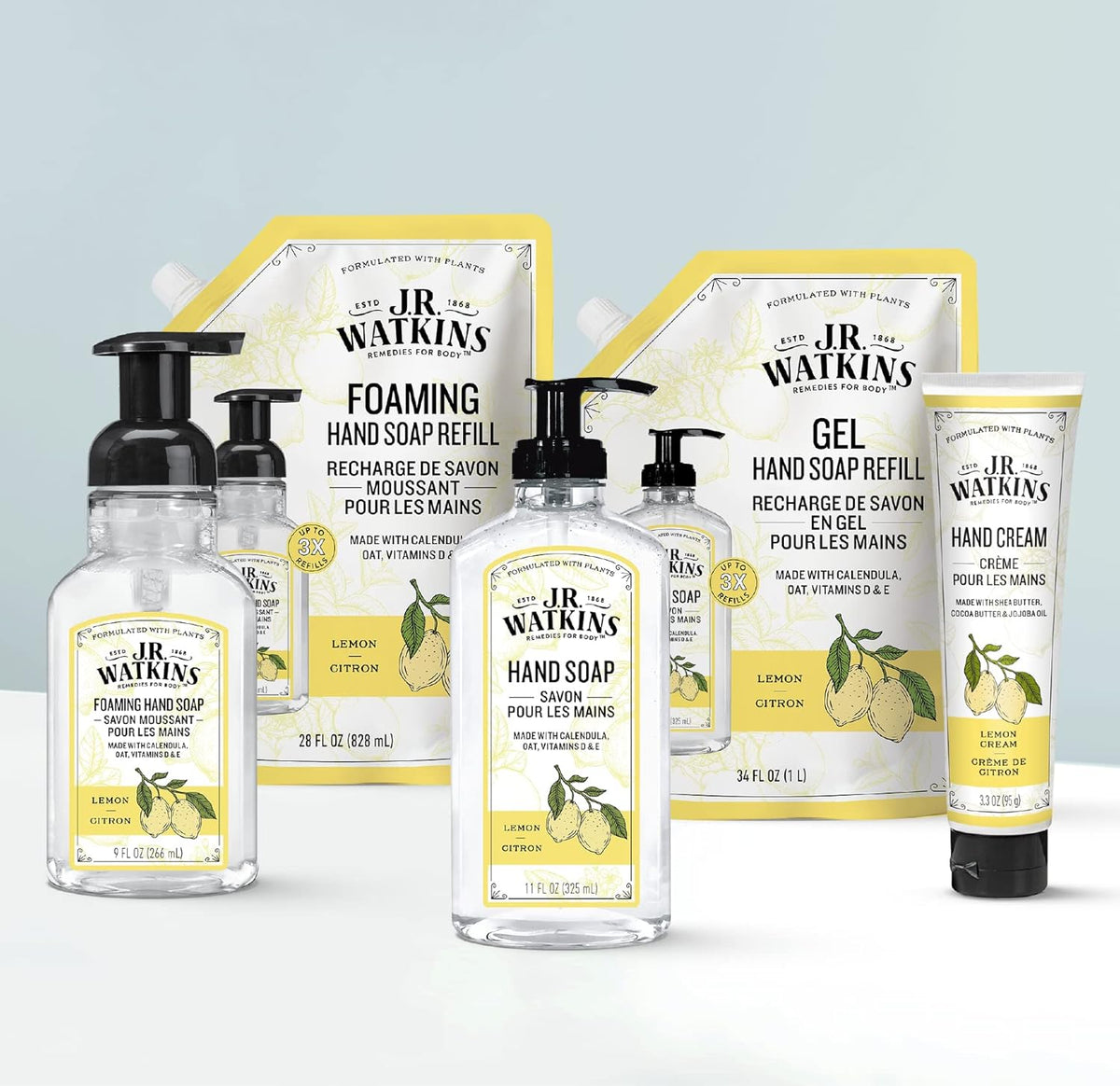 J.R. Watkins Liquid Hand Soap Lemon Refill, 34 Fl Oz