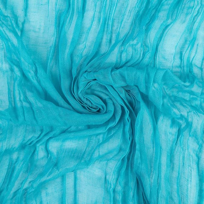 Blue Cheesecloth Table Runner 10FT Boho Rustic Sheer Cheese Cloth Runners 120 Inch Gauze Table Decorations for Bridal Shower Birthday Party Summer Home Decor