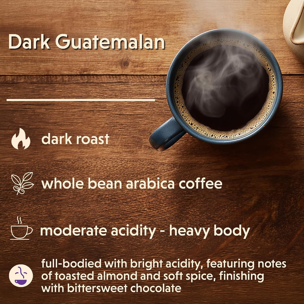 Coffee Bean Direct Dark Guatemalan, Whole Bean, 5lb Bag | Dark Roast, Single Origin Arabica Coffee Beans