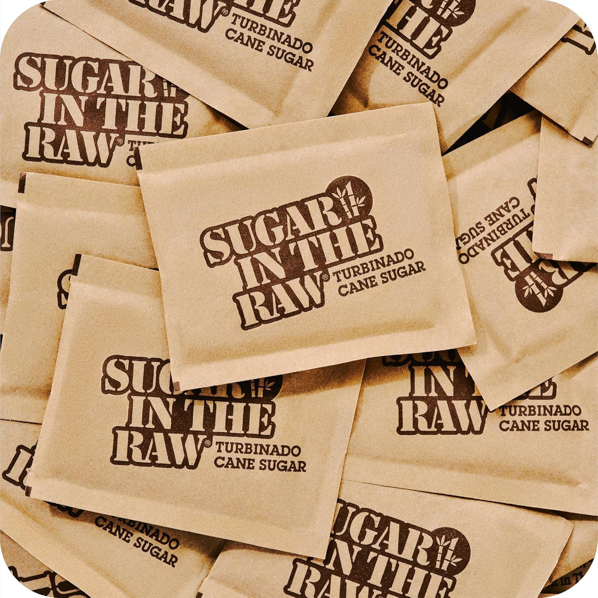 Sugar In The Raw Granulated Turbinado Cane Sugar On The Go Packets, Pure Natural Sweetener, Hot &amp; Cold Drinks, Coffee, Cooking, Baking, Vegan, Gluten-Free, Non-GMO, 100 Count Packets (8-Pack) | Pure, All-Natural Turbinado Sugar, Non-GMO Project Verifi