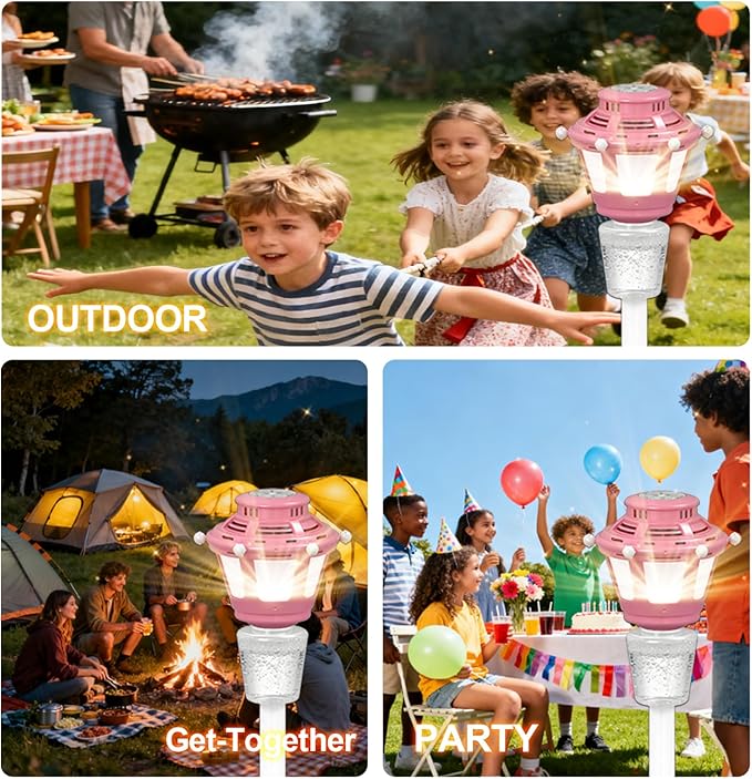 BBnote Street Lamp Bubble Machine with Light, Rechargeable Outdoor Summer Bubbles Toys for Kids & Adults, Bubble Blower and Wand Toy, Birthday Christmas Party Gifts for Toddlers Teens