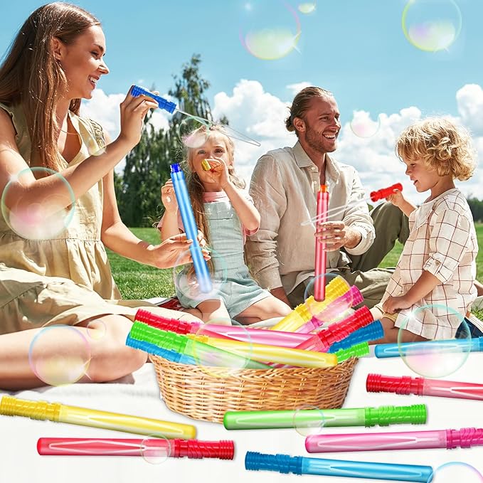 AuroTops 36PCS Big Bubble Wands Bulk for Kids, 15 Inches Bubble Wand Bulk in 6 Colors, Bubble Party Favor Supply for Summer Indoor/Outdoor Activities, Easter, Goodie Bags, Birthday