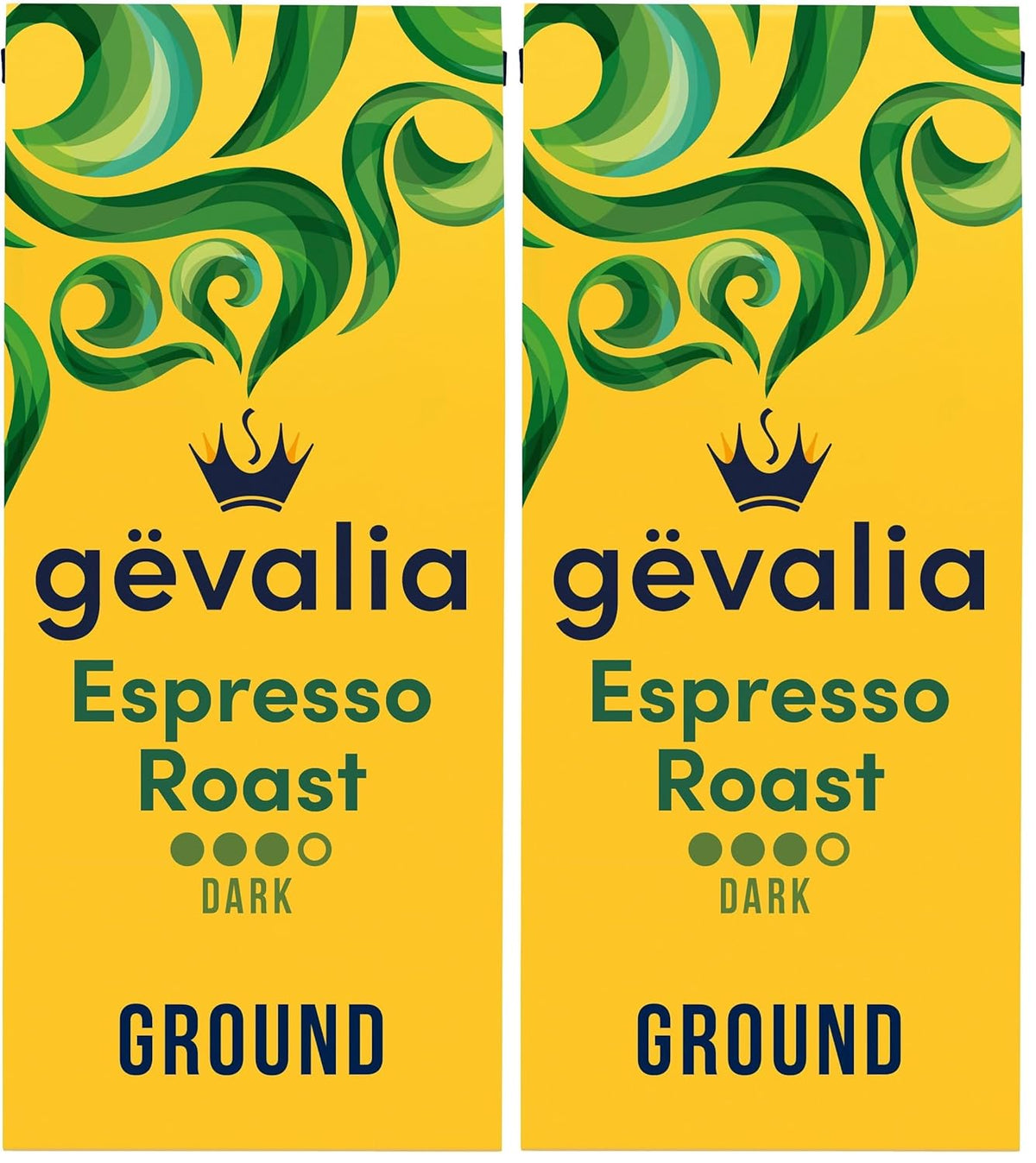 Gevalia Espresso Roast Dark 100% Arabica Ground Coffee, 12 oz Bag (Pack of 2)